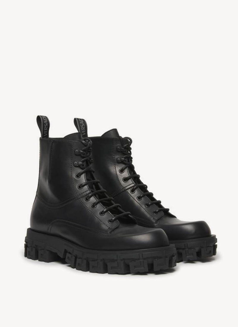 Versace - Bottines À Lacets - Black - Homme