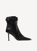 Alexander Mcqueen - Bottines Biker Slash - Black - Femme