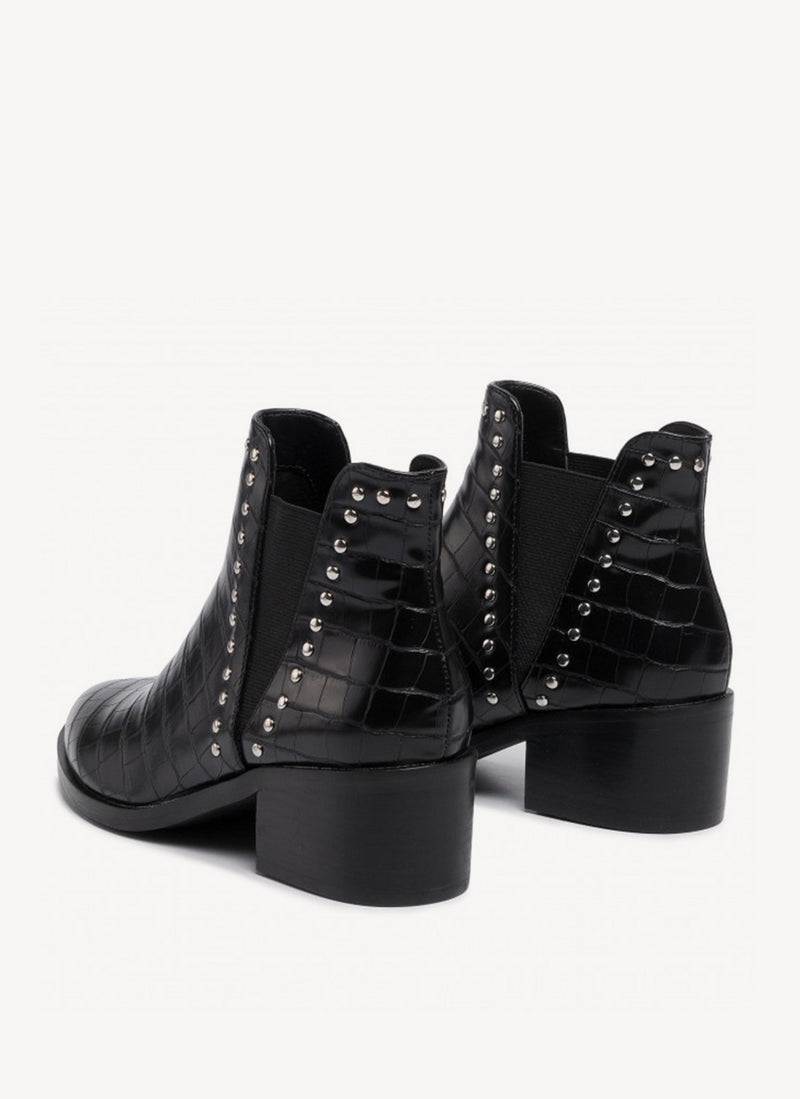 Steve Madden - Bottines Cade - Black Croco - Femme