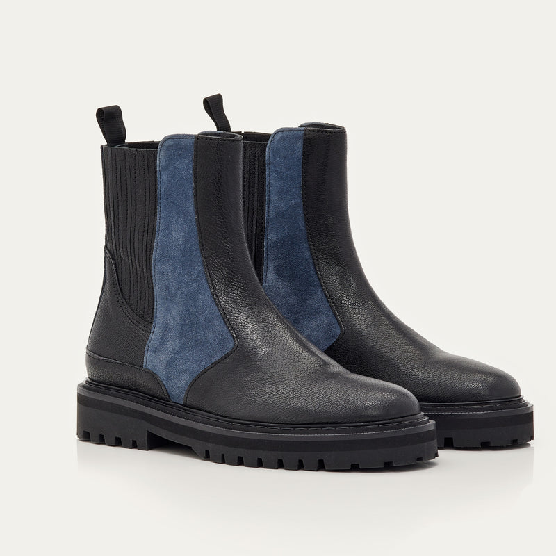 Ziggy Leather Chelsea Boots Black Anthracite