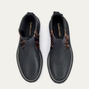 Ziggy Black and Ocelot Chelsea Leather Boots