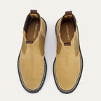 Olive And Greige Ziggy Leather Chelsea Boots