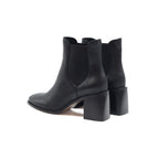Bottines Chelsea Talon Cuir Noir - Femme