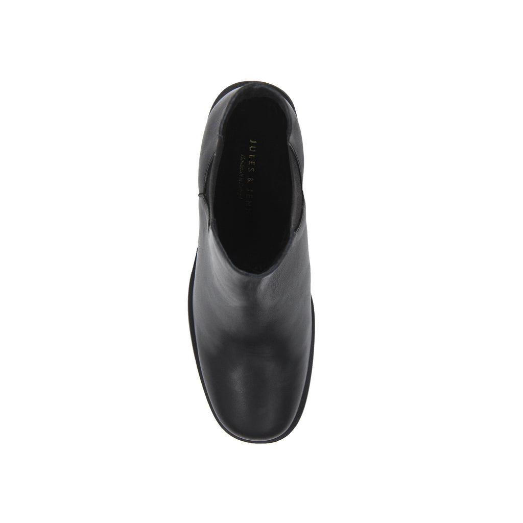 Bottines Chelsea Talon Cuir Noir - Femme