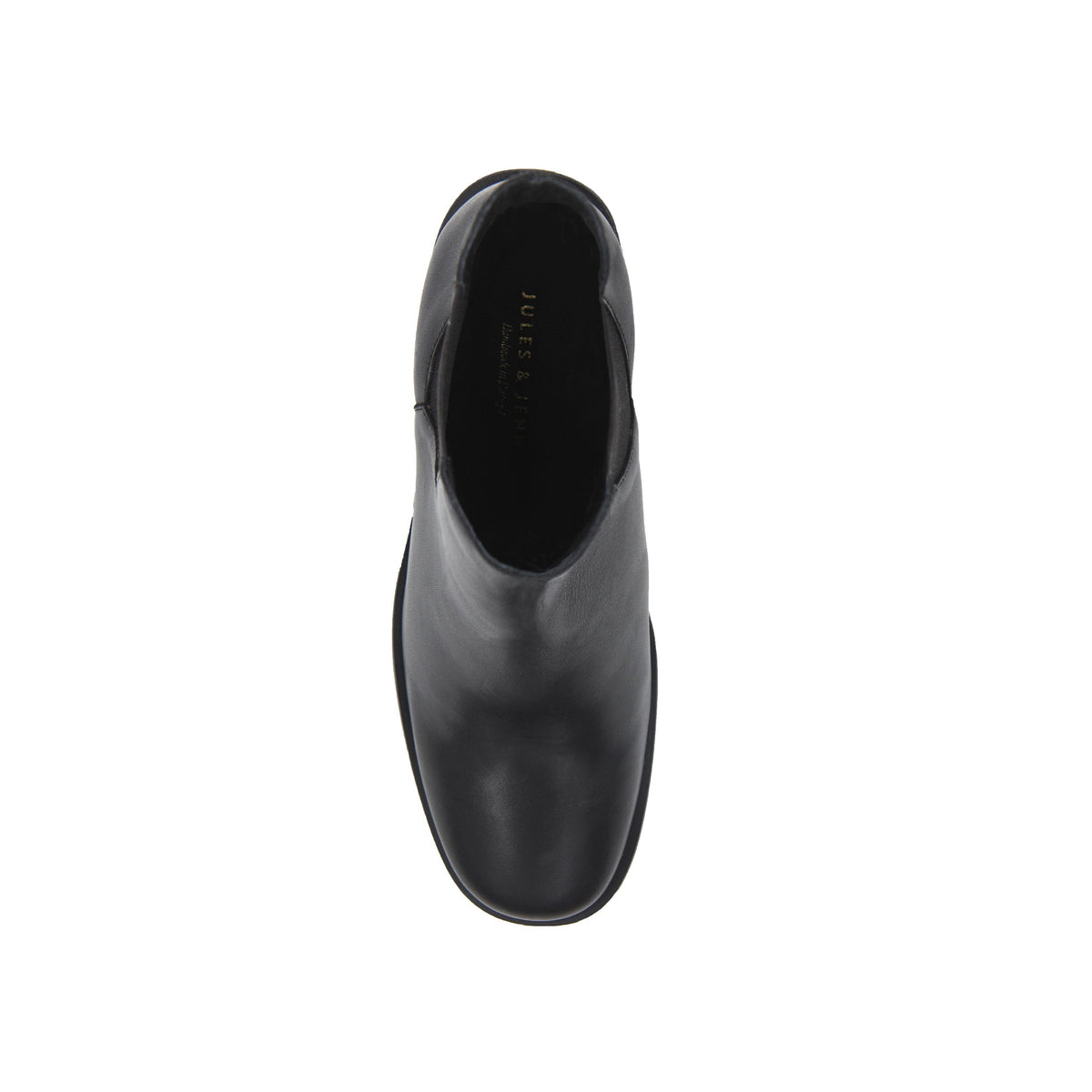 Bottines Chelsea Talon Cuir Noir - Femme