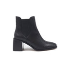 Bottines Chelsea Talon Cuir Noir - Femme