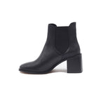 Bottines Chelsea Talon Cuir Noir - Femme