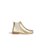 Anaki - Crackled Gold Ankle Boots - Anaki