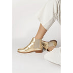Anaki - Crackled Gold Ankle Boots - Anaki