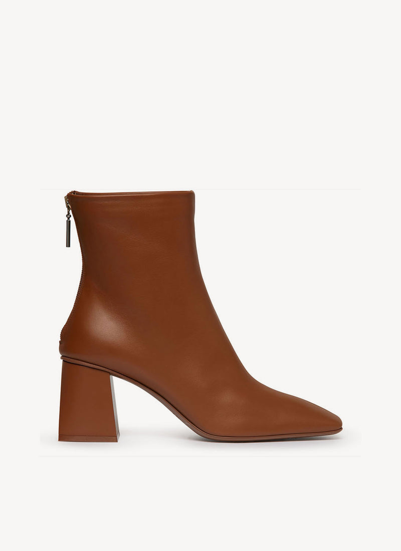 Max Mara - Bottines En Cuir Abby - Brown - Femme