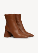 Max Mara - Bottines En Cuir Abby - Brown - Femme