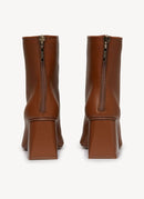 Max Mara - Bottines En Cuir Abby - Brown - Femme