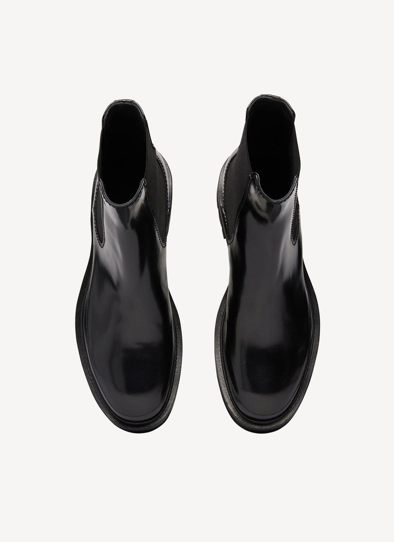 Alexander Mcqueen - Bottines En Cuir - Black - Homme