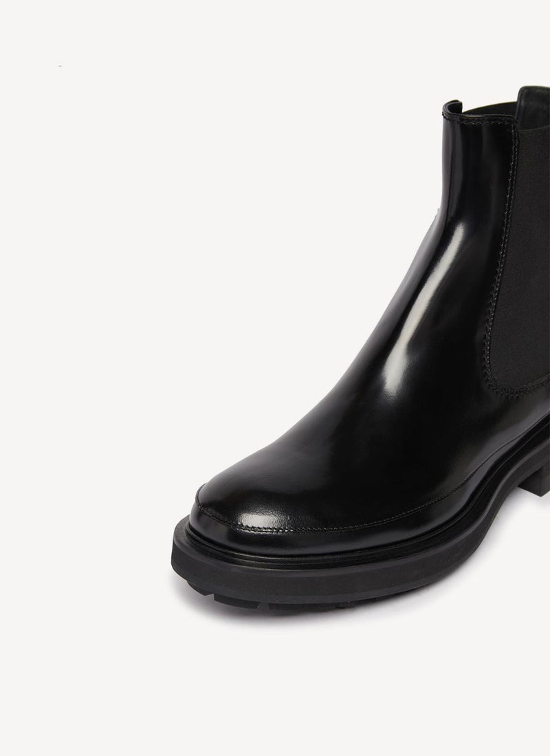 Alexander Mcqueen - Bottines En Cuir - Black - Homme