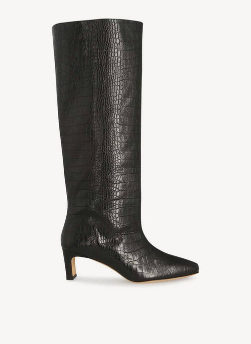 Anine Bing - Bottes Felicia Effet Croco - Black - Femme