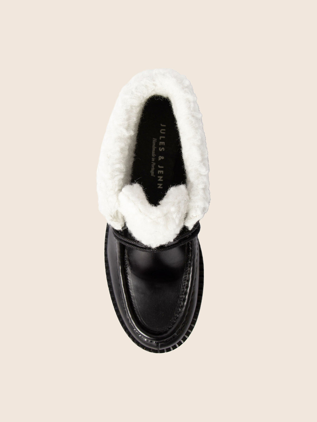 Bottines Fourrées Basses Cuir Noir - Femme