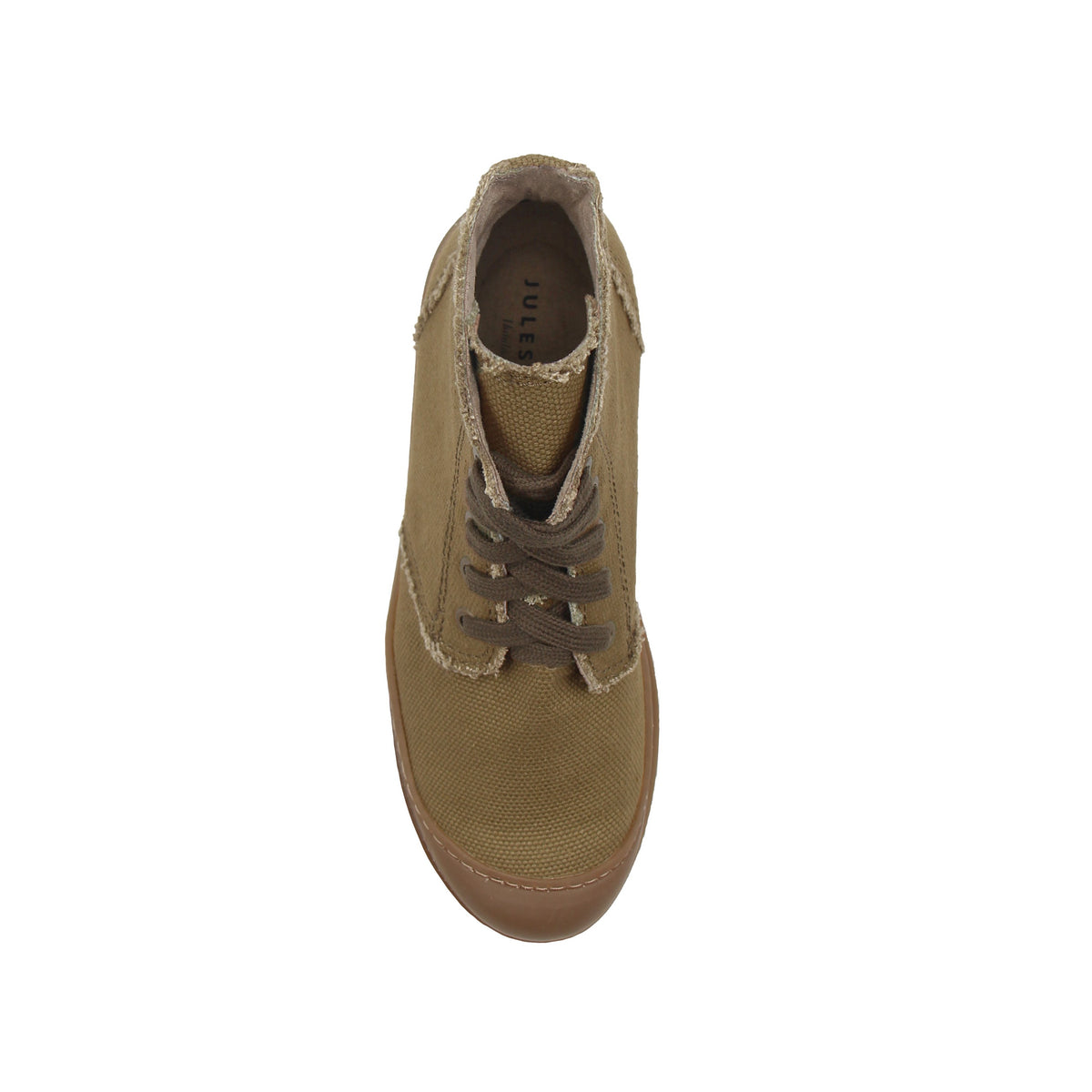 Bottines Crantées Toile Recyclée Kaki - Femme