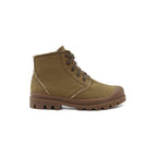 Bottines Crantées Toile Recyclée Kaki - Femme