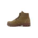 Bottines Crantées Toile Recyclée Kaki - Femme