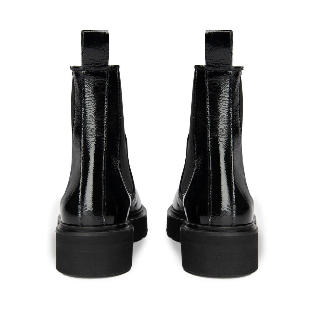 Anaki - Leeloo Ankle Boots - Crinkled Patent Black