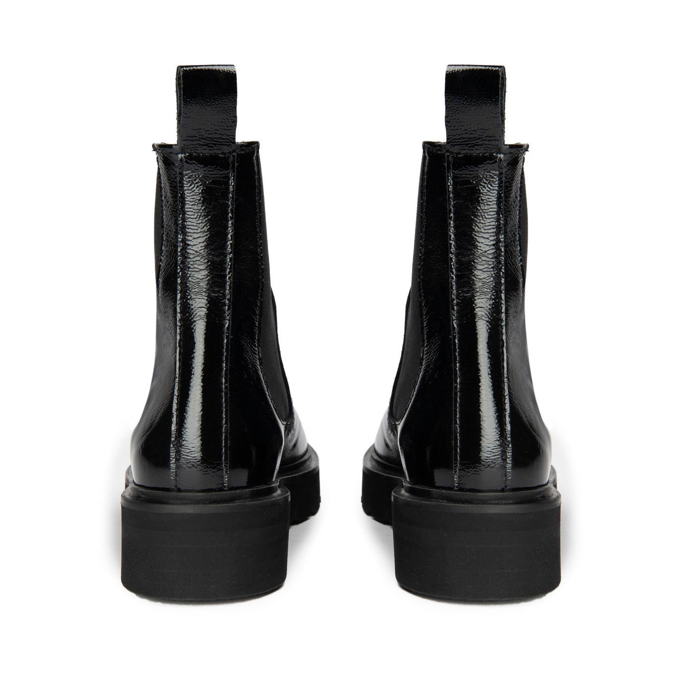 Anaki - Leeloo Ankle Boots - Crinkled Patent Black