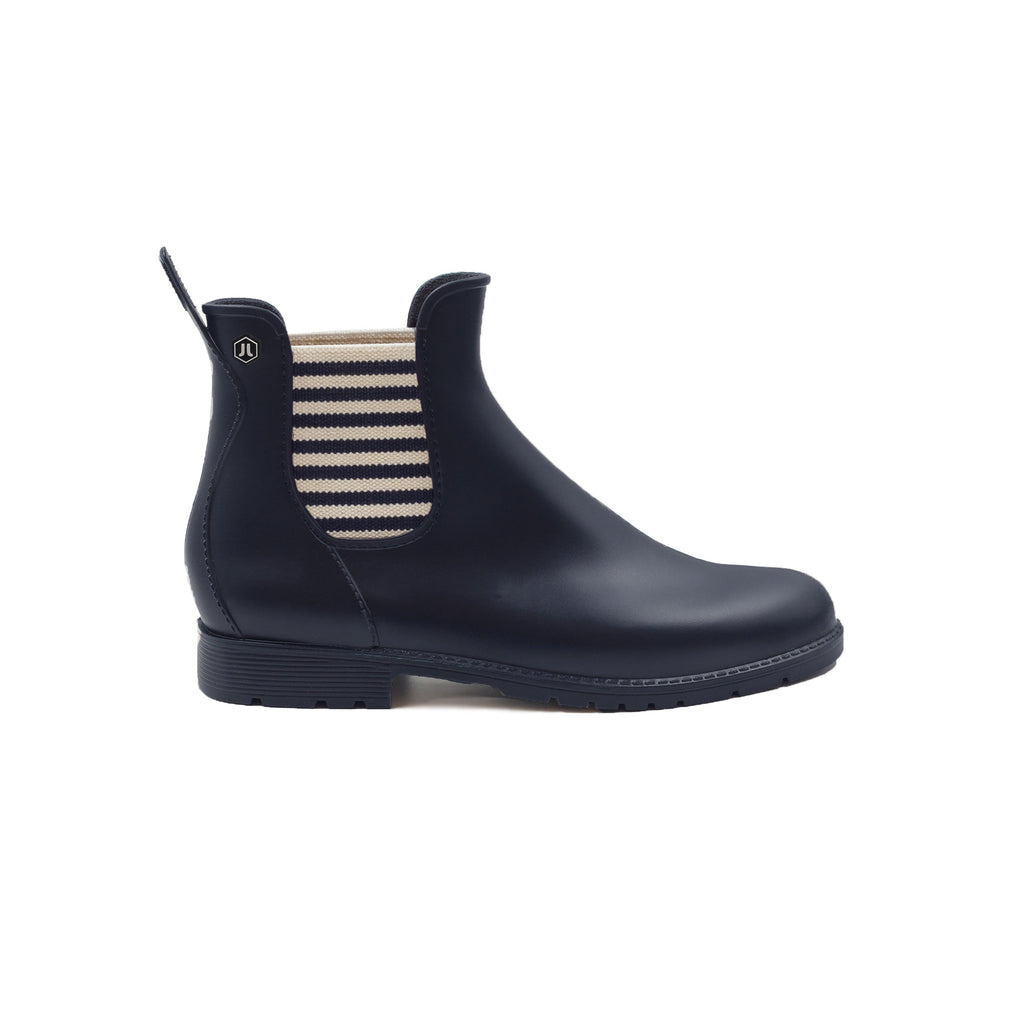Bottines De Pluie Bleu Blanc - Femme