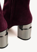 Clergerie - Bottines Suedee Keyla - Aubergine - Femme