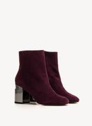 Clergerie - Bottines Suedee Keyla - Aubergine - Femme