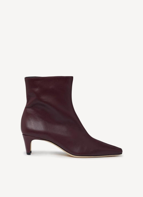 Staud - Bottines Wally - Burgundy - Femme