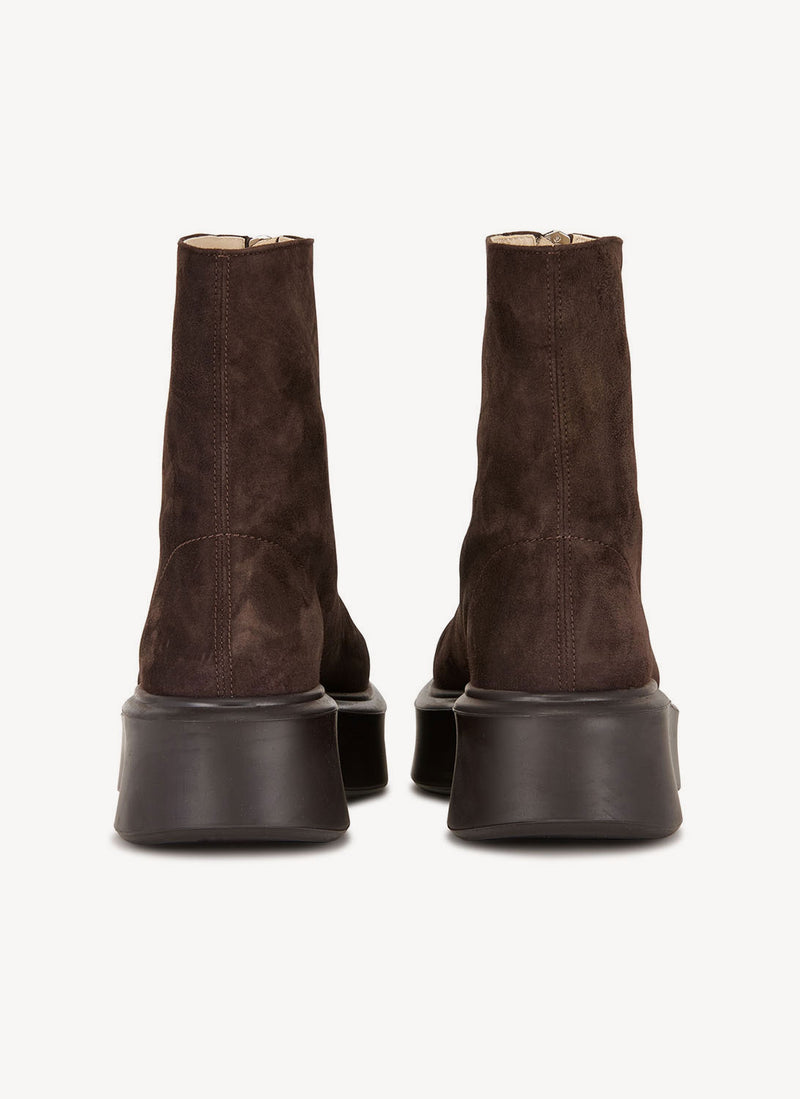 The Row - Bottines Zipped Boot 1 - Dark Brown - Femme