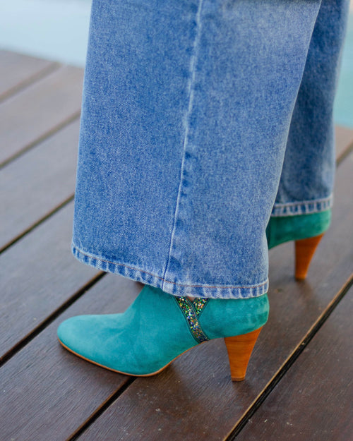 Bottines Chantilly Paon