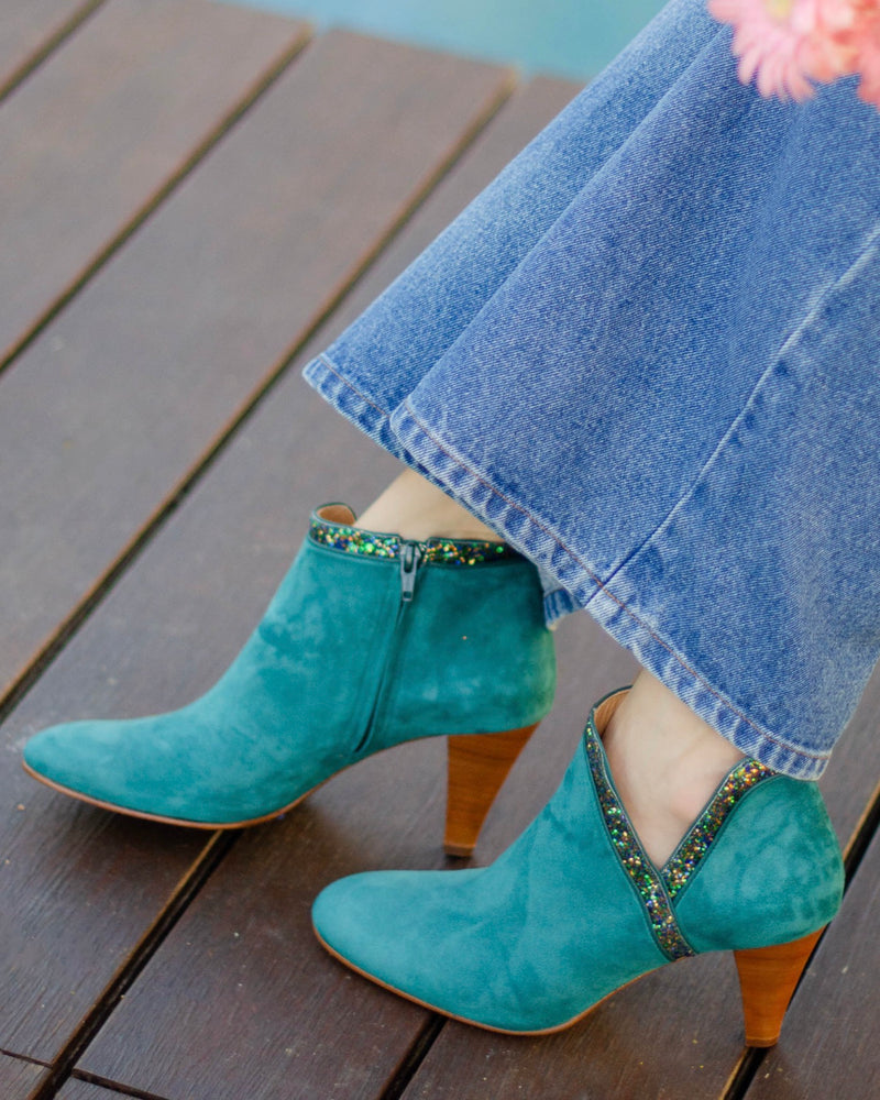 Bottines Chantilly Paon