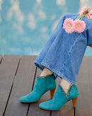 Bottines Chantilly Paon