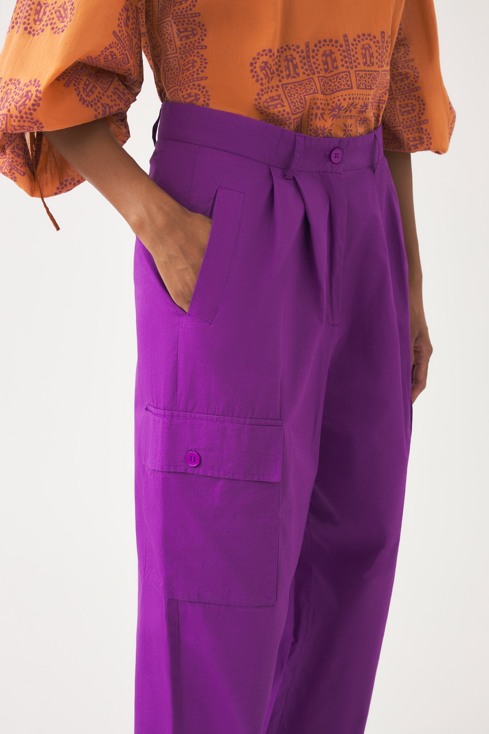 Pantalon Cargo Bottom - Violet