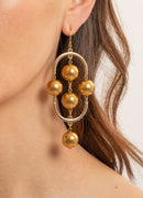 Aris Geldis - Boucles D'Oreilles Double Dome 5 Gold Ball - Or - Femme