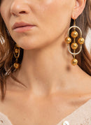 Aris Geldis - Boucles D'Oreilles Double Dome 5 Gold Ball - Or - Femme