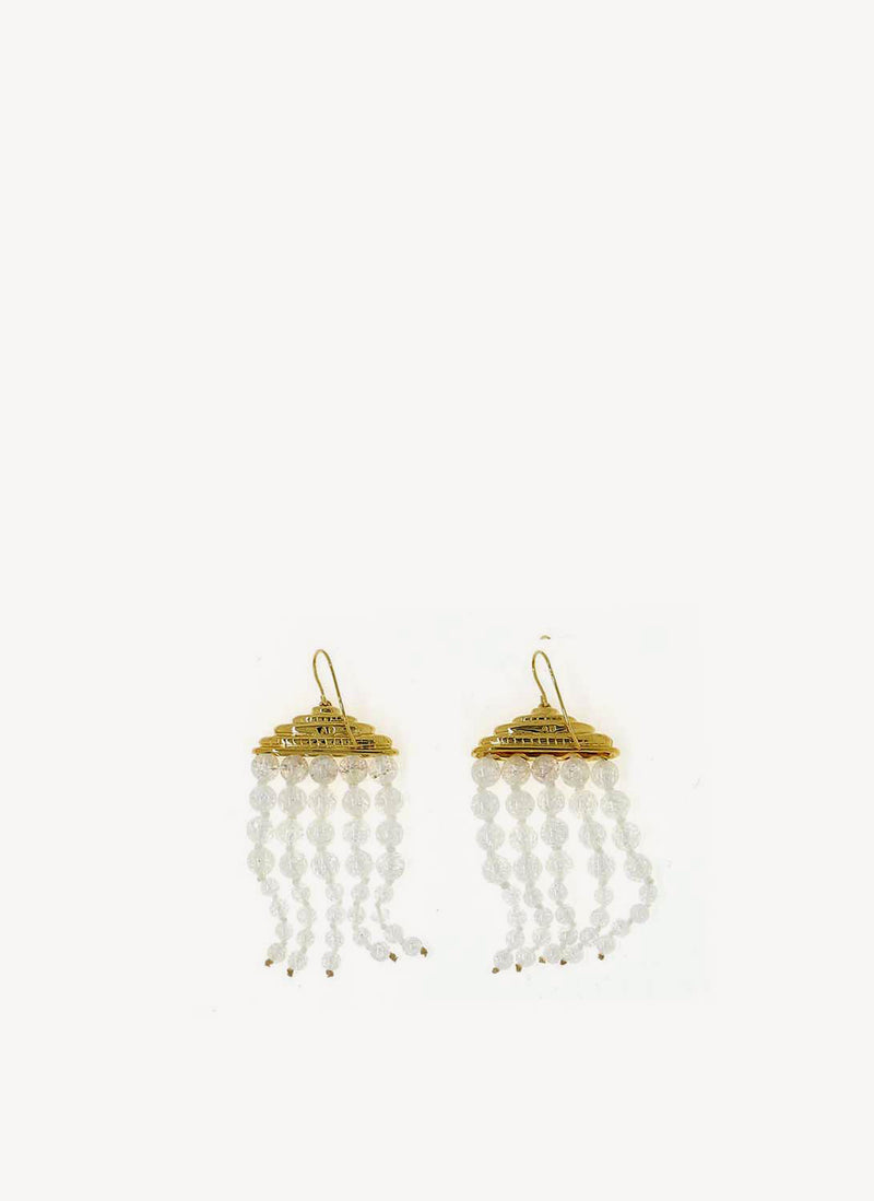 Aurelie Bidermann - Boucles D'Oreilles Lakotas - Gold / Cristal - Femme