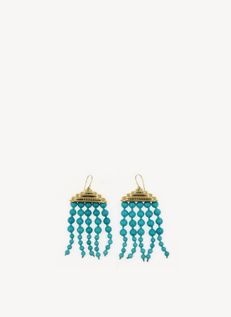 Aurelie Bidermann - Boucles D'Oreilles Lakotas - Gold / Turquoise - Femme