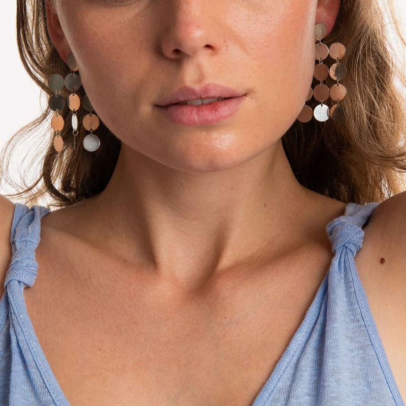 Saskia Diez - Glitter Earrings - Gold - Woman