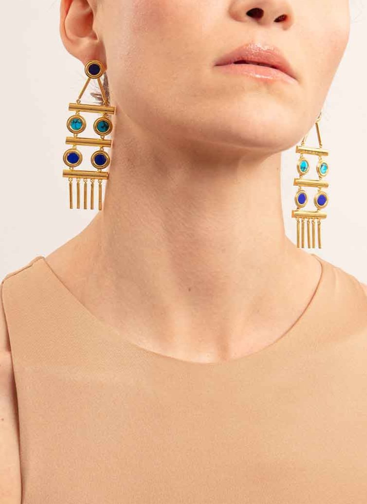 Joanna Laura Constantine - Boucles D'Oreilles Tribal - Yellow Gold - Femme