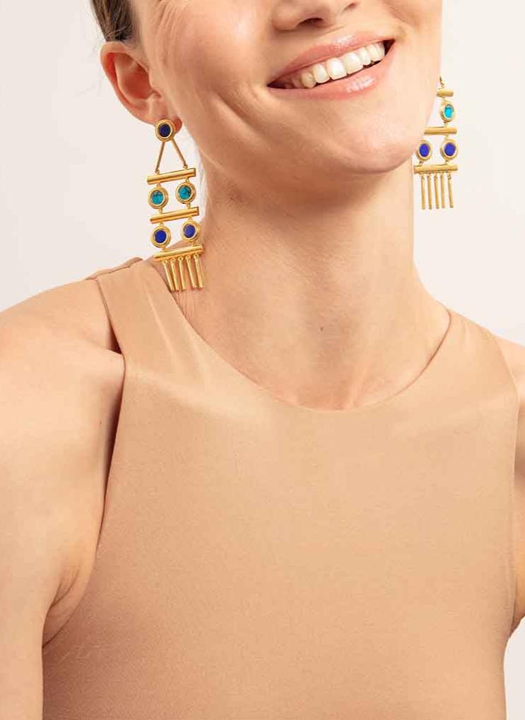 Joanna Laura Constantine - Boucles D'Oreilles Tribal - Yellow Gold - Femme