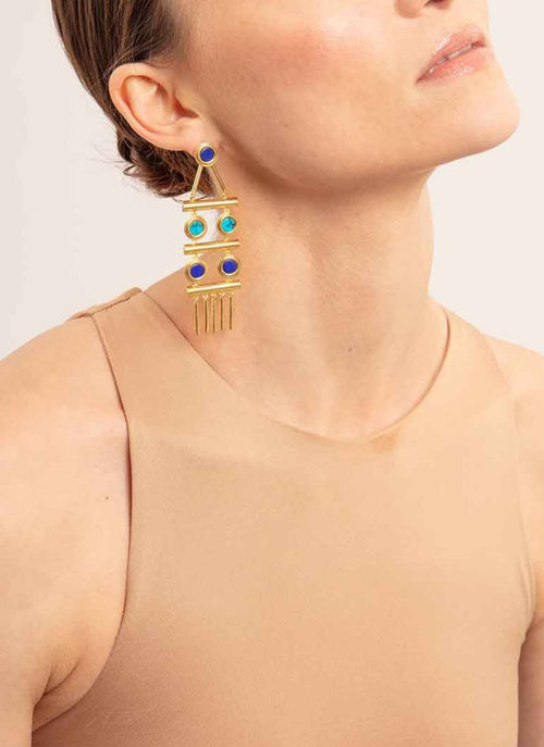 Joanna Laura Constantine - Boucles D'Oreilles Tribal - Yellow Gold - Femme