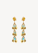 Aris Geldis - Triple Dome Earrings - Blue,Gold - Woman