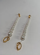 Joanna Laura Constantine - Boucles D'Oreilles Pearl Knot - Jaune Doré - Femme - Imparfait