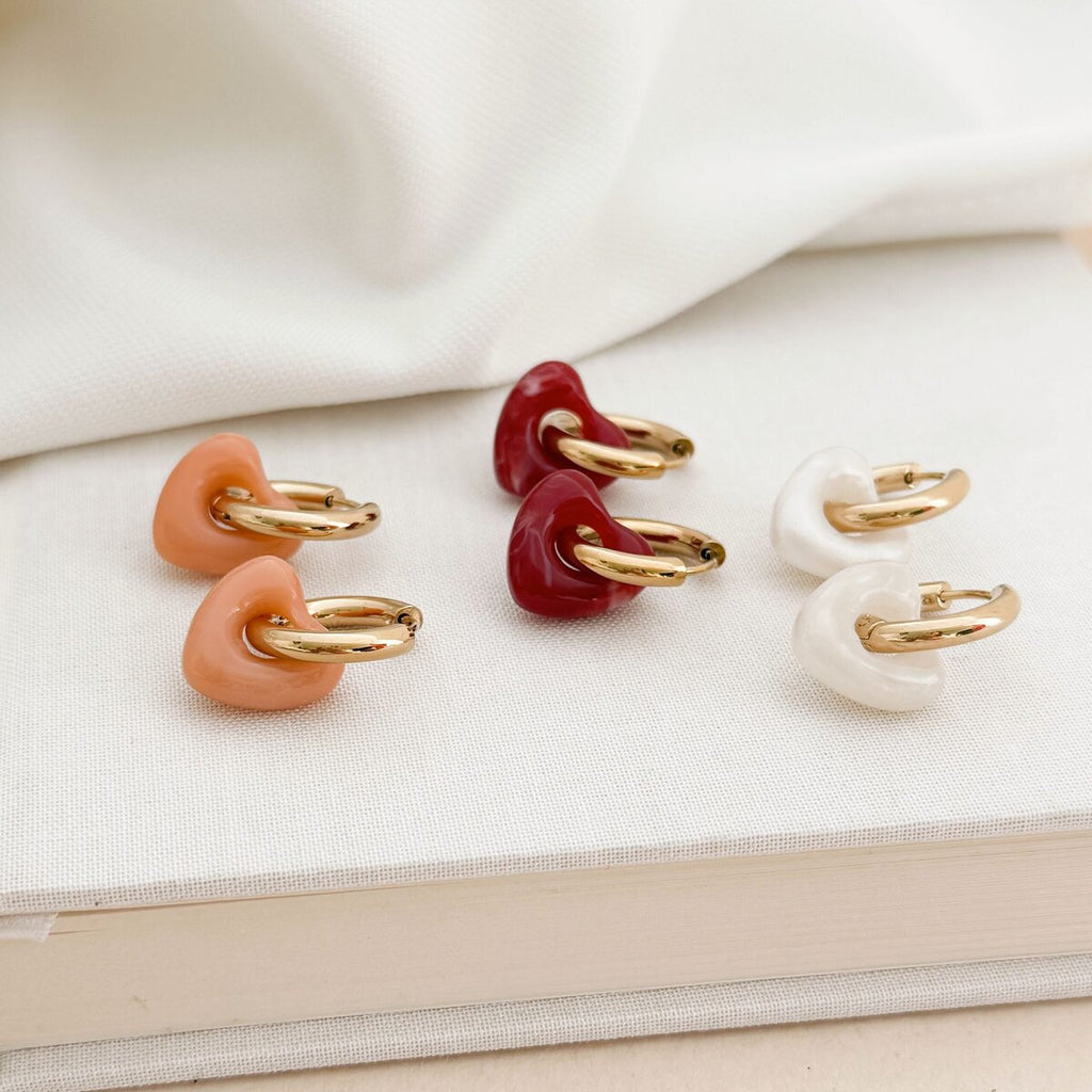 Misha Earrings - Peach