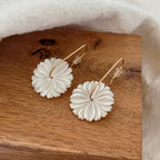 Boucles D'Oreilles Fernanda - Doré Blanc