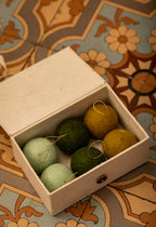 Set De 6 Bolas De Navidad - Harmonía Oliva