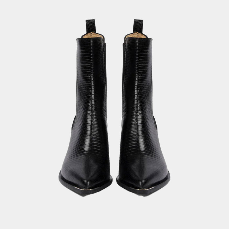 Boots Barbara Bui Bounty - Cuir Python Noir