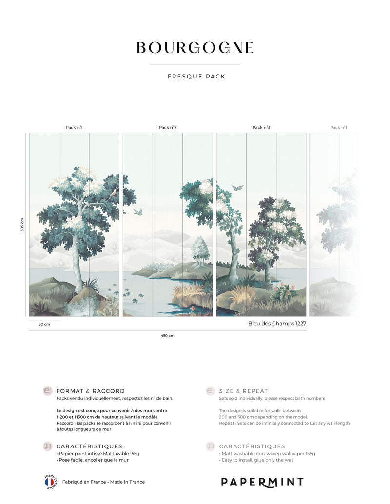 Fresque Bourgogne - Bleu Des Champs