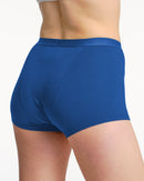 Boxer menstruel côtelé bleu